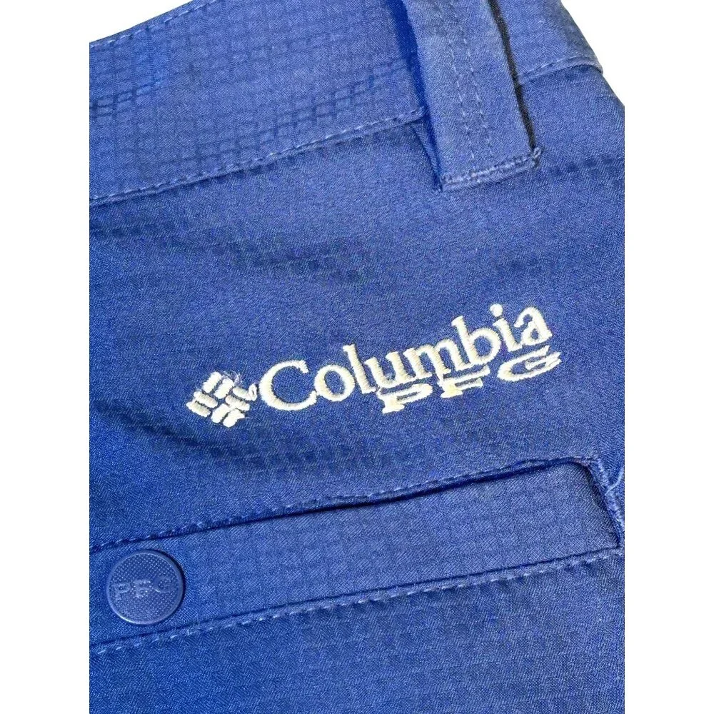 Columbia PFG Men's Blue Performance Fishing Shorts Rip Stop Size 42 - Picture 3 of 13